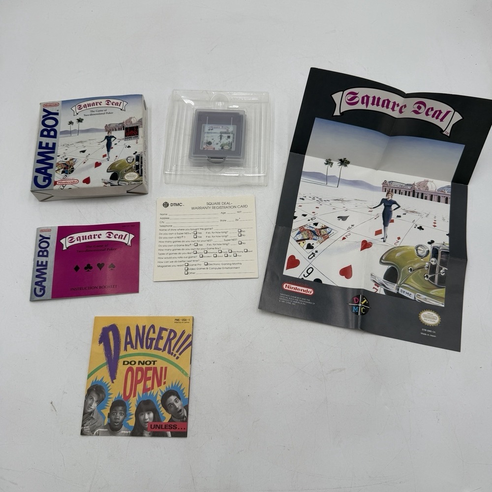 Square Deal Nintendo Game Boy CIB OVP Poster Complete In Box
